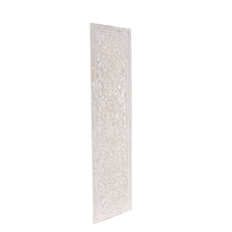 White Mango Wood Farmhouse Room Divider Screen, 69 " x 60 " x 1 "