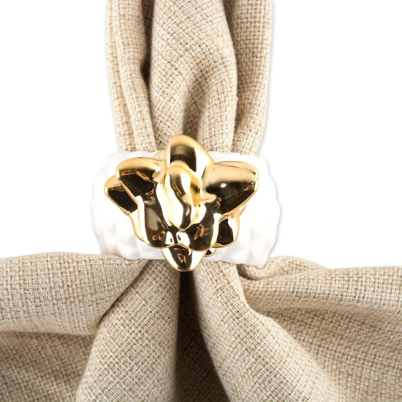 DII® Gold Pineapple Napkin Rings, 4ct.