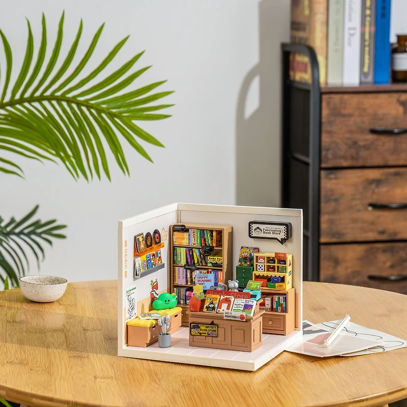 Rolife® Book Store DIY Miniature Kit Bundle