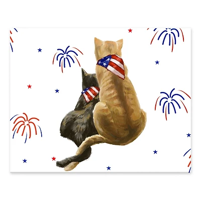 10" American Cats Tabletop Canvas