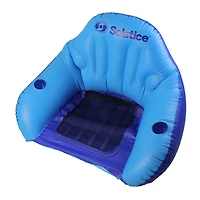 Solstice 67" Blue Inflatable Convertible Floating Pool Lounger with Mesh Seat