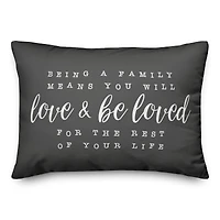 Love & Be Loved Indoor/Outdoor Lumbar Pillow
