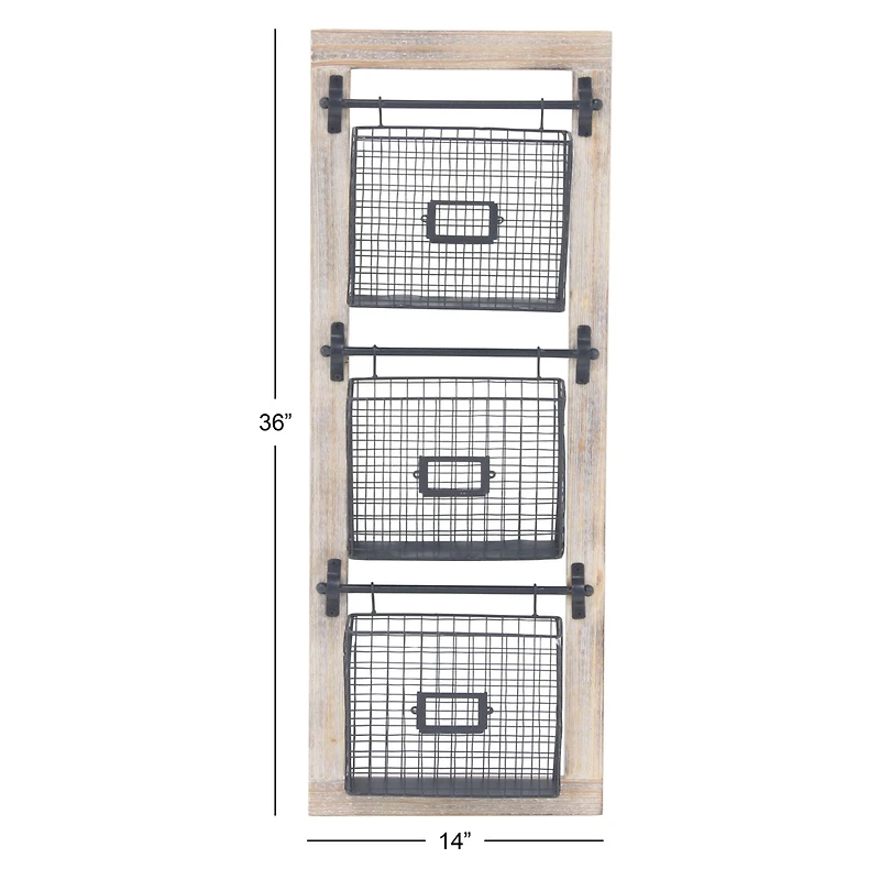 Black Metal Farmhouse Magazine Rack Holder