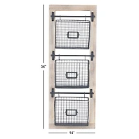 Black Metal Farmhouse Magazine Rack Holder