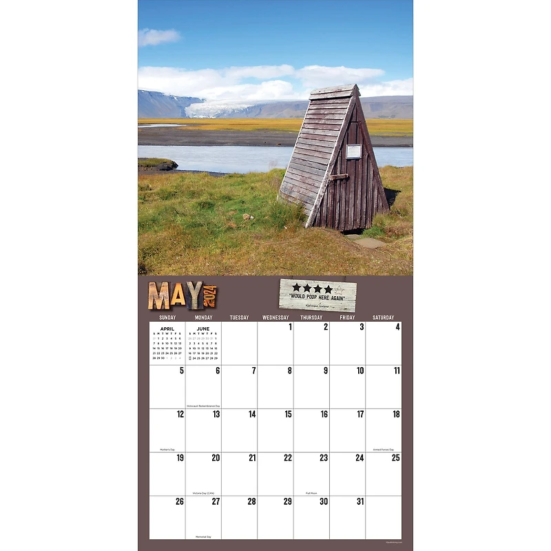 TF Publishing 2024 Outhouses Wall Calendar