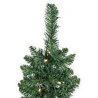 6ft. Pre-Lit Northern Balsam Fir Pencil Artificial Christmas Tree, Warm Clear LED Lights