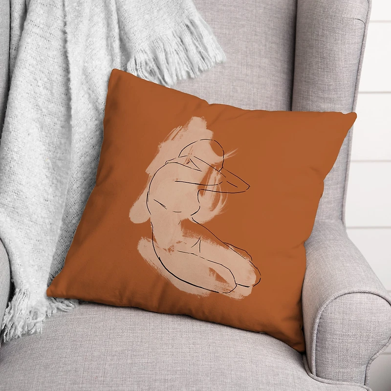 Terracotta Figure Throw Pillow