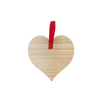 4" Heart DIY Pinewood Ornament by Make Market®