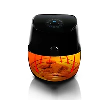 MegaChef 3.5qt. Sleek Black Airfryer & Multicooker With 7 Pre-programmed Settings