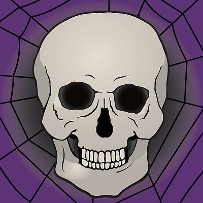 5" x 5" Skull in Web Canvas Painting Kit by Craft Smart®