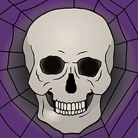 5" x 5" Skull in Web Canvas Painting Kit by Craft Smart®