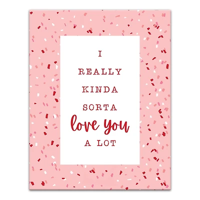 Really Love You Confetti Canvas Wall Art