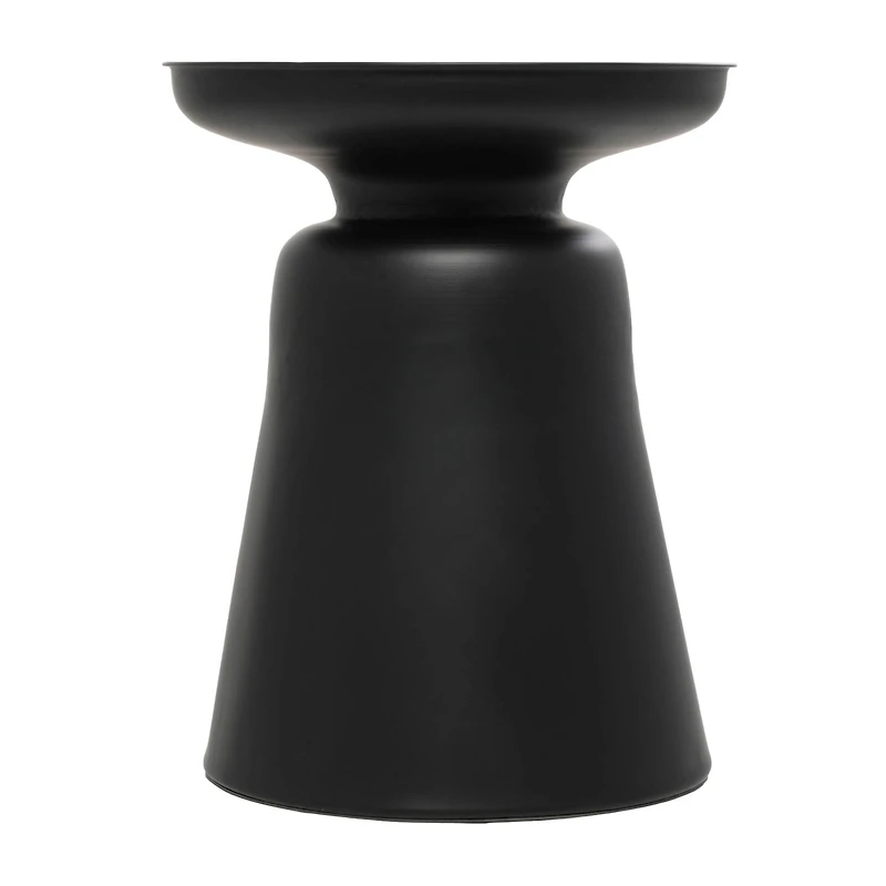 Black Metal Accent Table with Bell Shaped Base