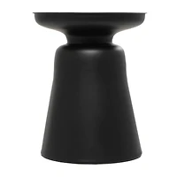 Black Metal Accent Table with Bell Shaped Base