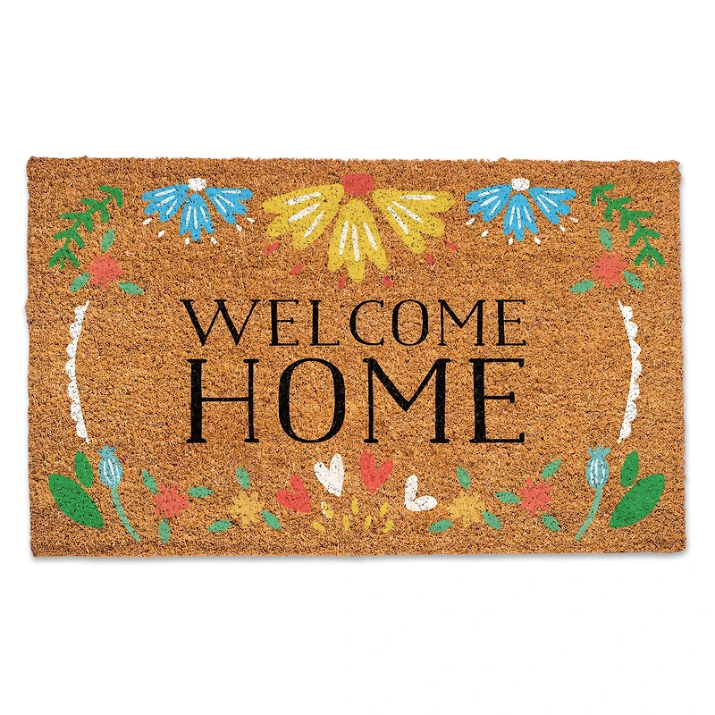 Welcome Home Floral Doormat