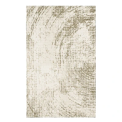 Glitzhome® 5ft. x 8ft.  Ivory & Tan Abstract Area Rug