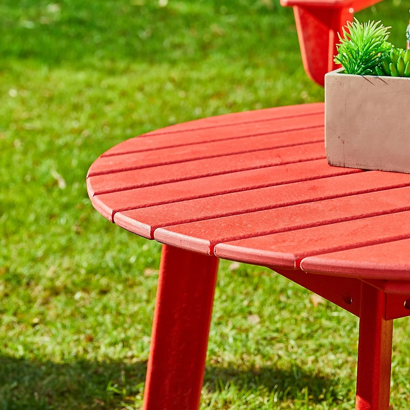 Glitzhome® 32" Red Round Outdoor Coffee Table