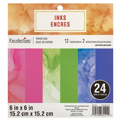 Inks Paper Pad by Recollections™, 6" x 6"