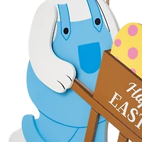 Glitzhome® 30.5" Easter Bunny Cart Wooden Décor