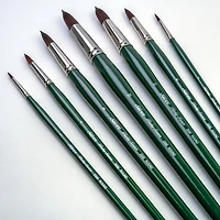 Silver Brush Limited Ruby Satin® 7 Piece Long Rounds Brush Set