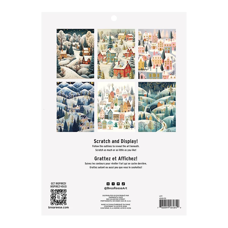 Brea Reese™ 9" x 12" Winter Village Scratch Art Paper Pad