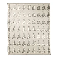 Tree Winter Snow 50x60 Coral Fleece Blanket