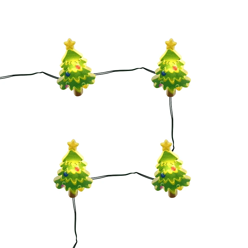 18ct. Warm White LED Christmas Tree String Lights on Green Wire by Ashland®