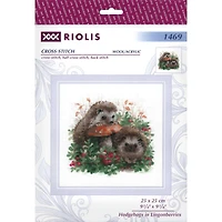 RIOLIS Hedgehogs In Lingonberries Cross Stitch Kit