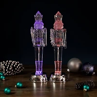 LED Lighted and Musical Nutcracker Christmas Figurines - 12.5" - Set of 2