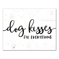 Dog Kisses Fix Everything Canvas Wall Art