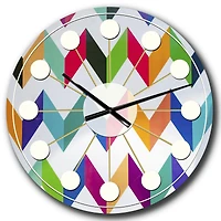 Designart Geometrical Retro Design III Mid-Century Modern Wall Clock