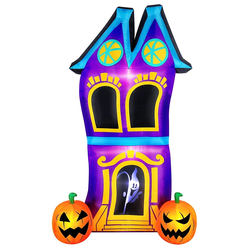 8ft. Airflowz Inflatable Halloween Haunted House with Projection Silhouette