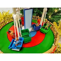 Animated Christmas Carousel Village Decoration