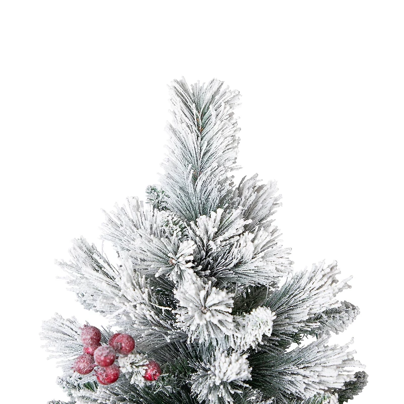 6.5ft. Unlit Full Flocked Fairfield Fir Artificial Christmas Tree
