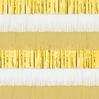 72" Gold & White Fringe Backdrop by Celebrate It™