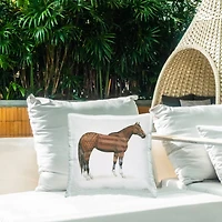 Stupell Industries American Flag Horse Outdoor Printed Pillow