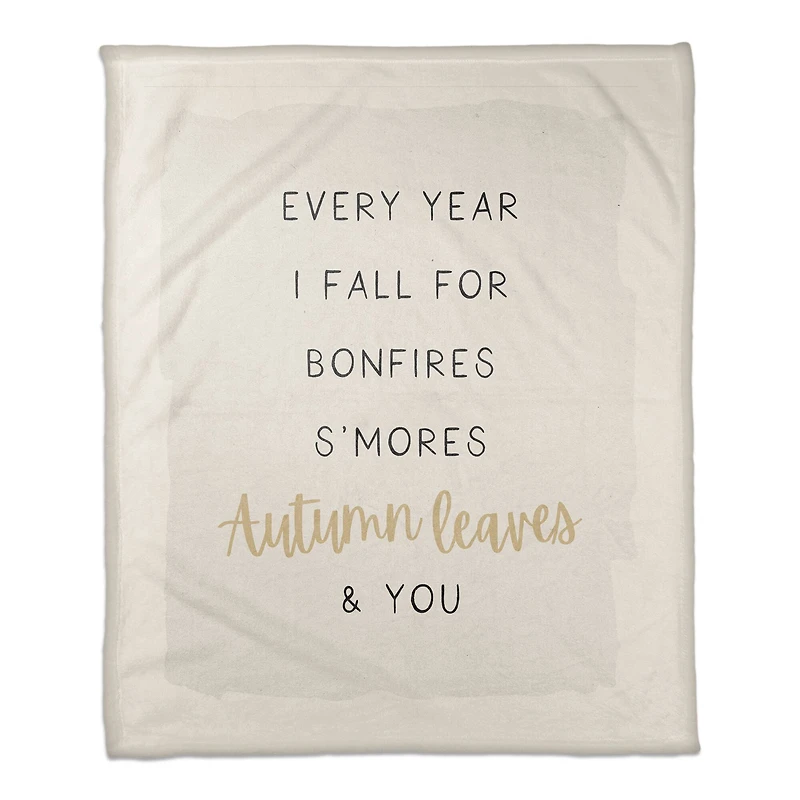 Off-White Fall For You Autumn Fleece Blanket