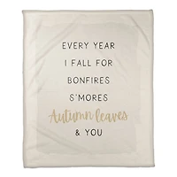 Off-White Fall For You Autumn Fleece Blanket
