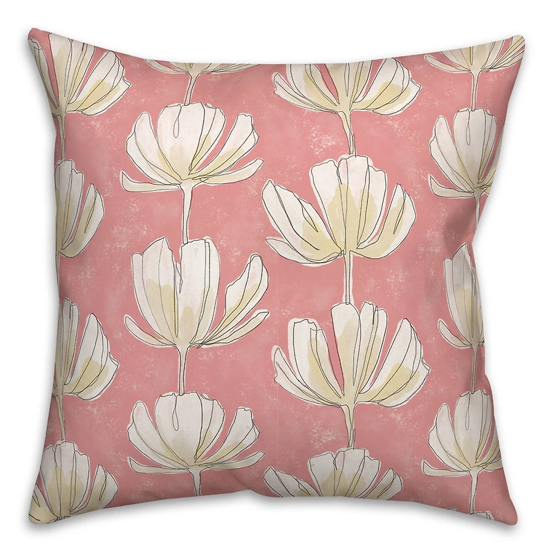 Floral Pattern 18" x 18" Throw Pillow