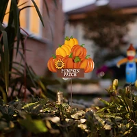Glitzhome® 42" Fall Metal Pumpkins Stack Yard Stake
