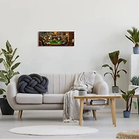 Stupell Industries Deer Animals Playing Poker Table Cabin Lodge Canvas Wall Art