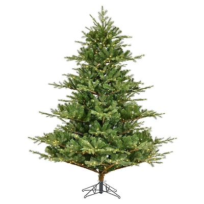 6.5ft. Pre-Lit Sherwood Fir Artificial Christmas Tree, Warm White LED Lights