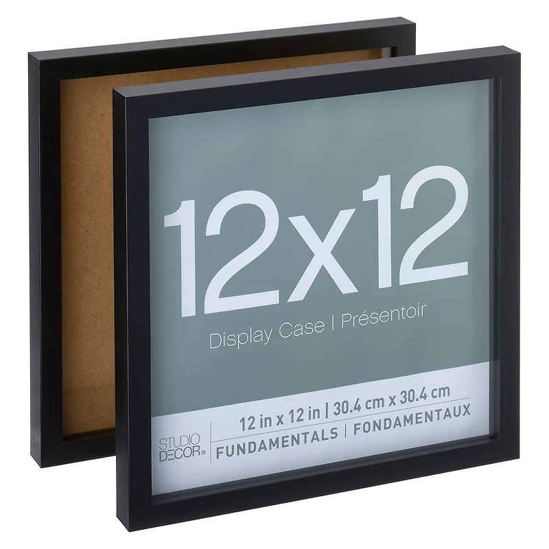 2 Pack Fundamentals 12" x 12" Black Shadow Boxes by Studio Décor®