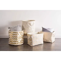 DII® Medium Rectangle Gold Pineapple Polyester Bin