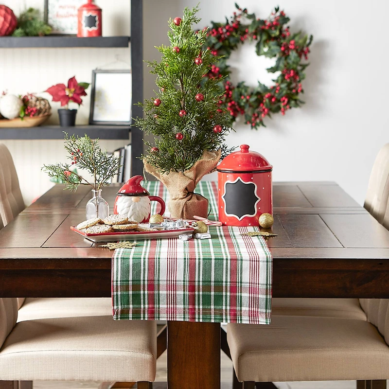 DII® 72" Yuletide Plaid Table Runner