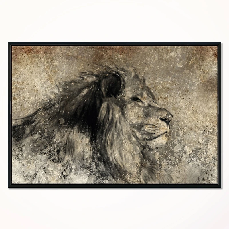 Designart - Lion in Sepia