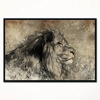 Designart - Lion in Sepia