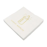 Gold Baby Bottle Beverage Napkins, 20ct. by Celebrate It™