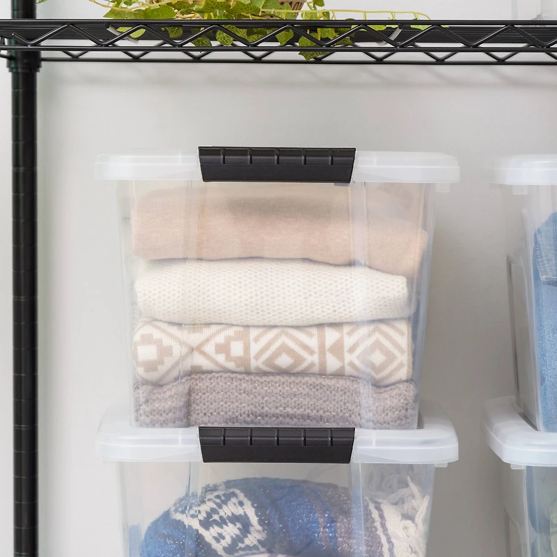 IRIS® 20.5qt. Buckled Clear Boxes with Clear Buckle Lids, 6ct.