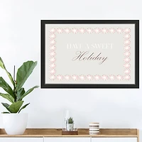 30" Sweet Holiday Peppermint Black Framed Print Wall Art